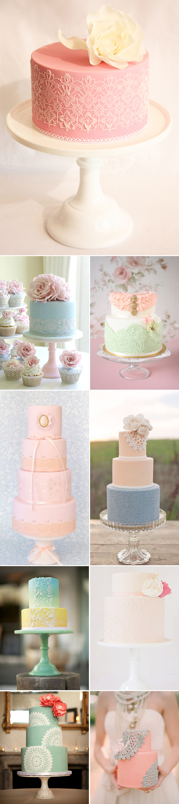 Lace wedding cake-pastel