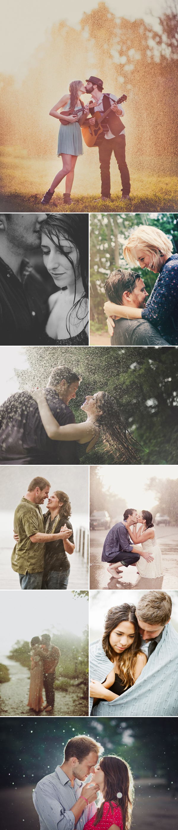 16 Romantic Rainy Day Engagement Photo Ideas - Praise Wedding