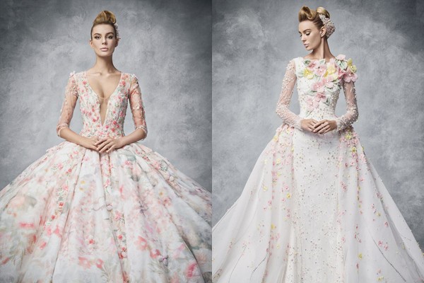 風靡全世界的彩色花卉婚紗! 22款最美全新設計浪漫綻放!