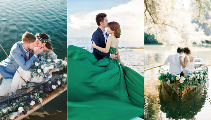 海邊婚紗不夠看? 海中央的兩人世界才是經典! 16張唯美愛之船婚紗照!