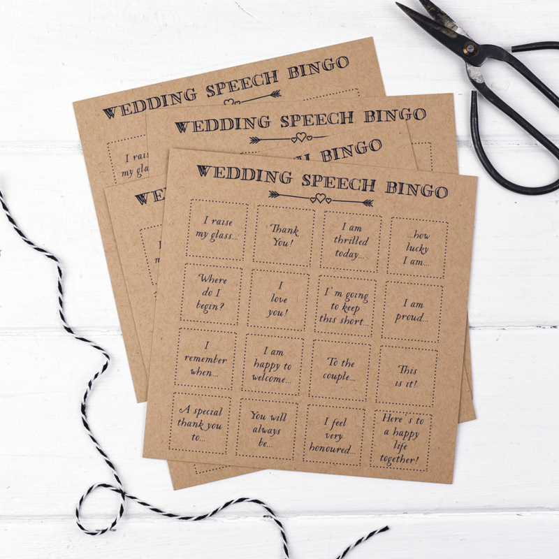 05-Pack Of 10 Wedding Bingo Game Cards