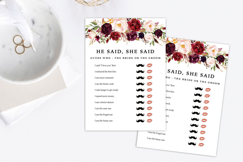 11-He Said She Said Game (Printable)