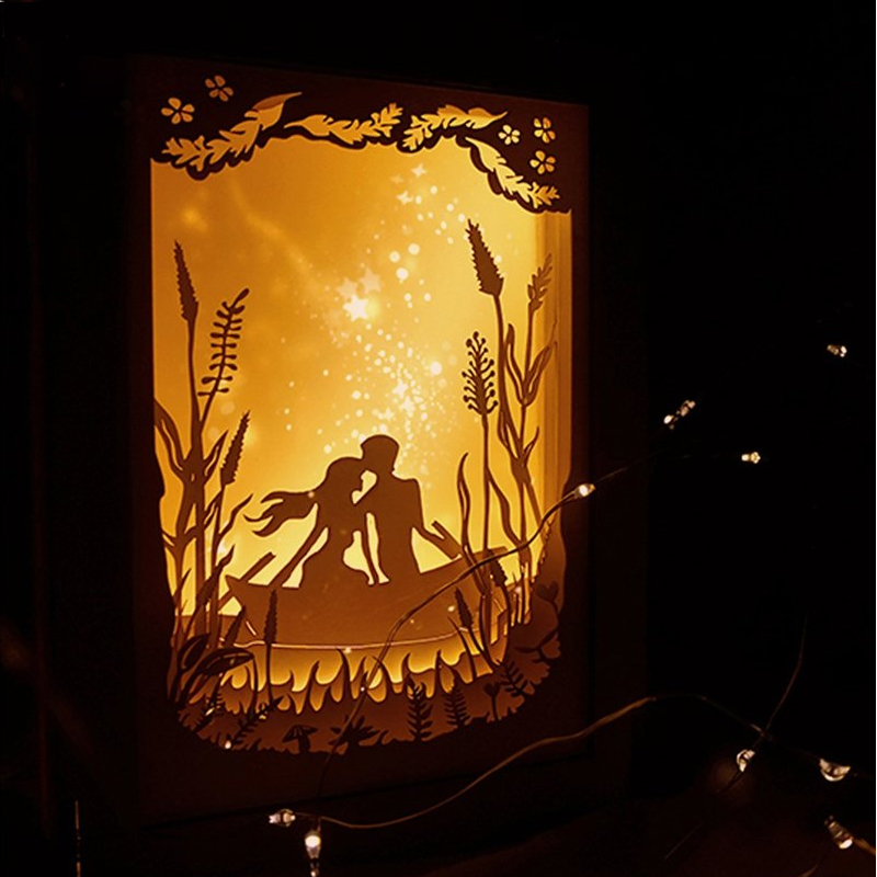 14-Paper sculpture night light