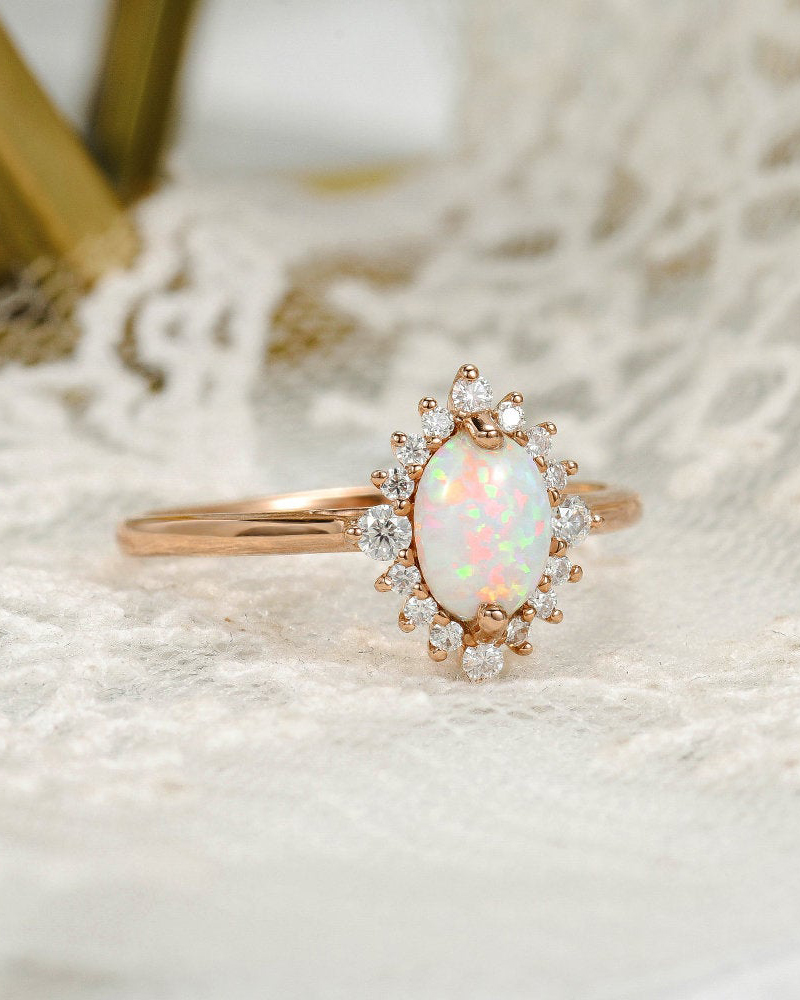 Rose Gold Oval Engagement Ring