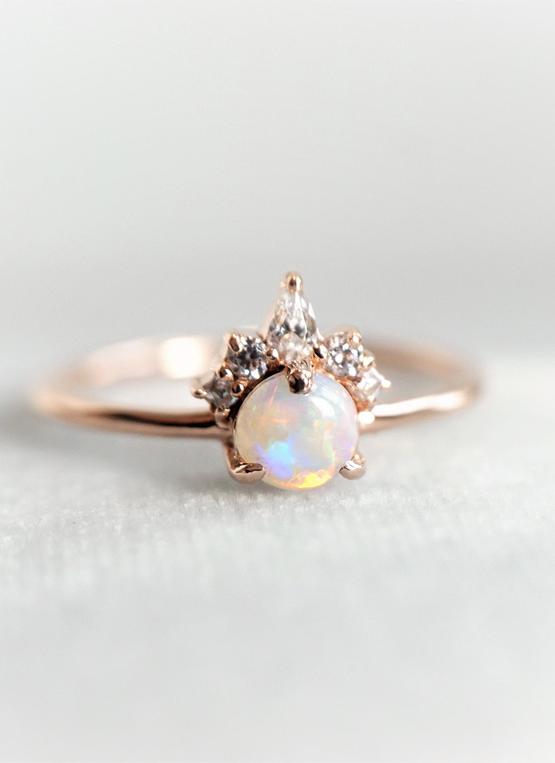 Olivia Opal Crown Ring